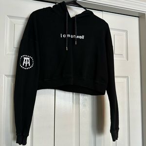 Call Her Daddy “i am unwell” barstool sports black cropped hoodie